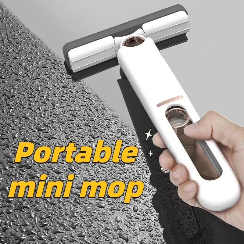 Compact Self-Squeezing Mini Mop – Fold-able, Versatile Cleaning Tool for Home, Floors, Windows, Desks, and Cars