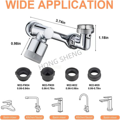 1080° Rotational Faucet /Dual Mode Extended Water Nozzle Faucet 22/24mm Adaptor