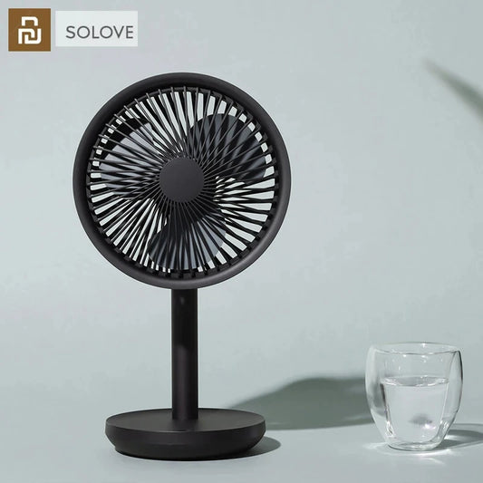 5W USB Rechargeable Desktop Fan, 3-Speed Cooling, Oscillating Table Fan for Office & Study Spaces