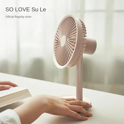 5W USB Rechargeable Desktop Fan, 3-Speed Cooling, Oscillating Table Fan for Office & Study Spaces